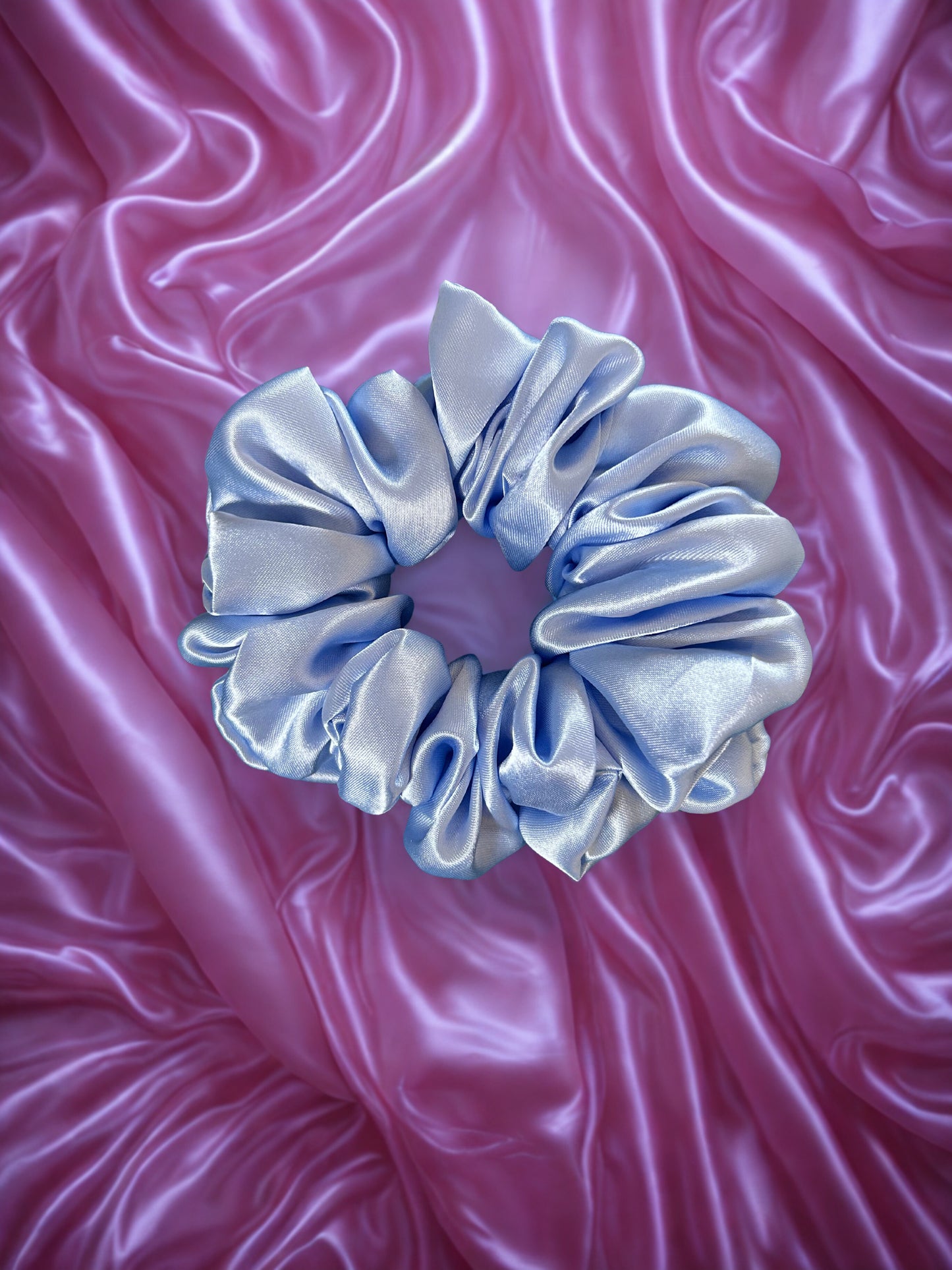 Ocean Blue - Satin Scrunchie