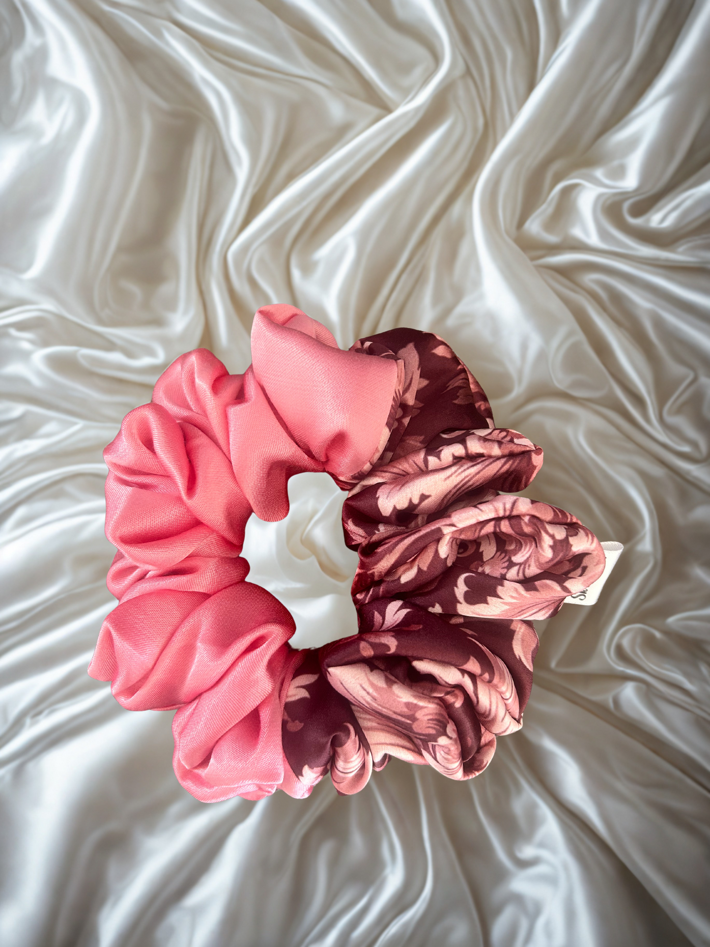 Dual Coloured and Printed Satin