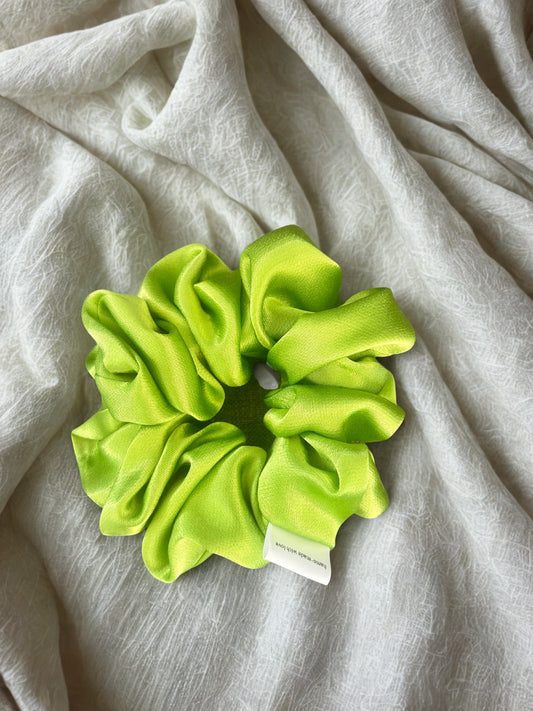 Neon Green Satin