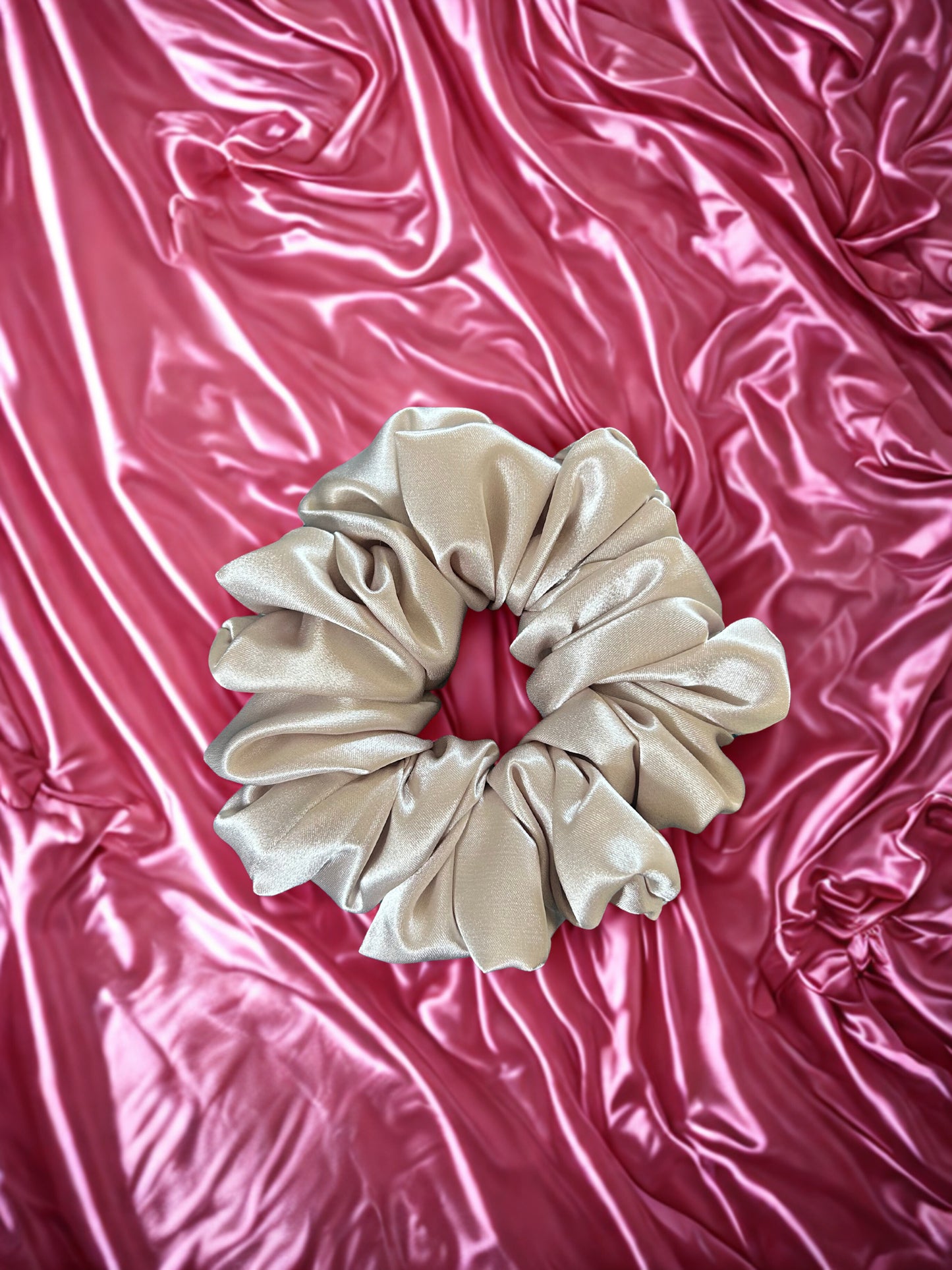 Premium Beige - Satin Scrunchie