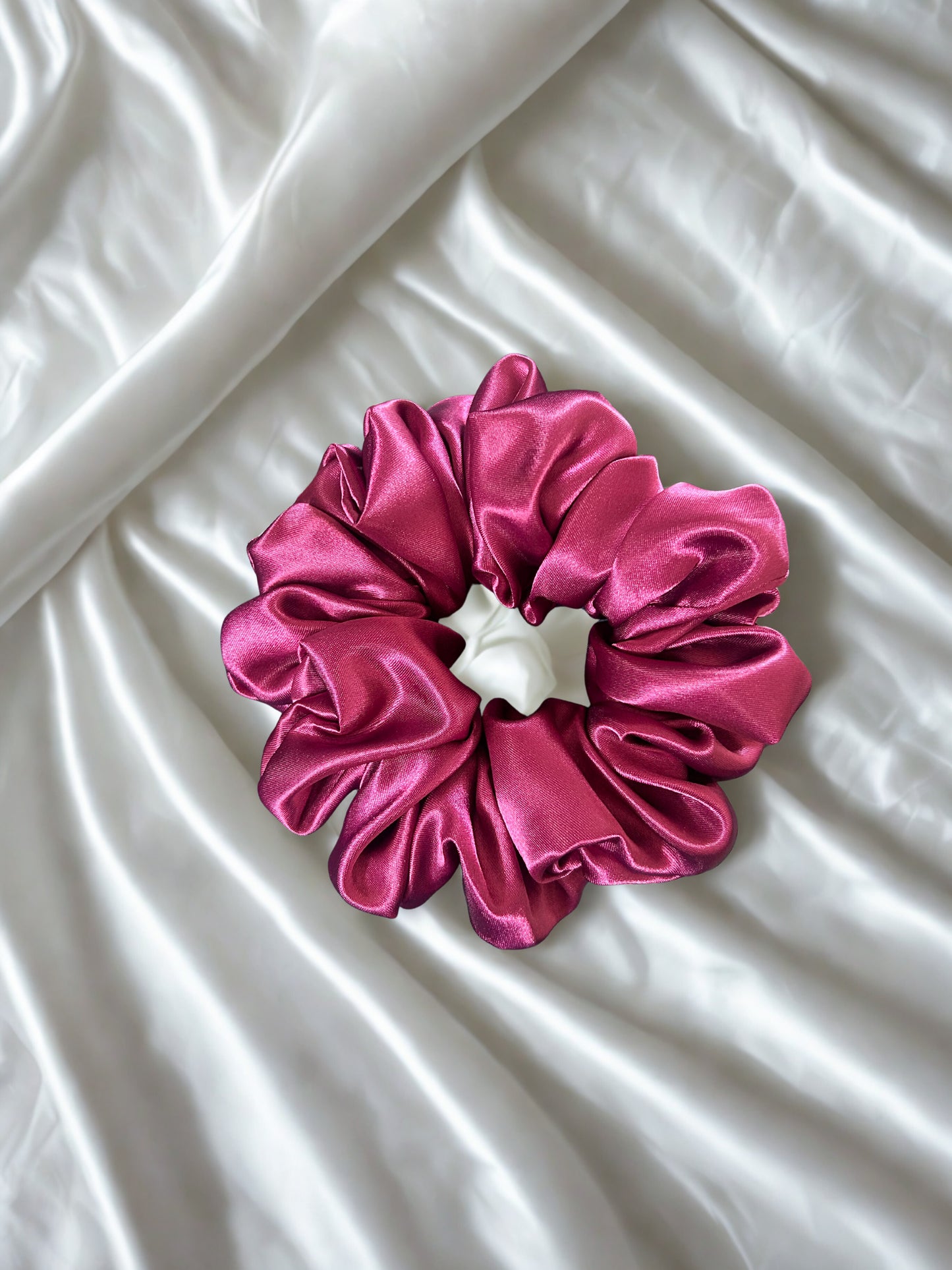 Dark Maroon - Satin Scrunchie