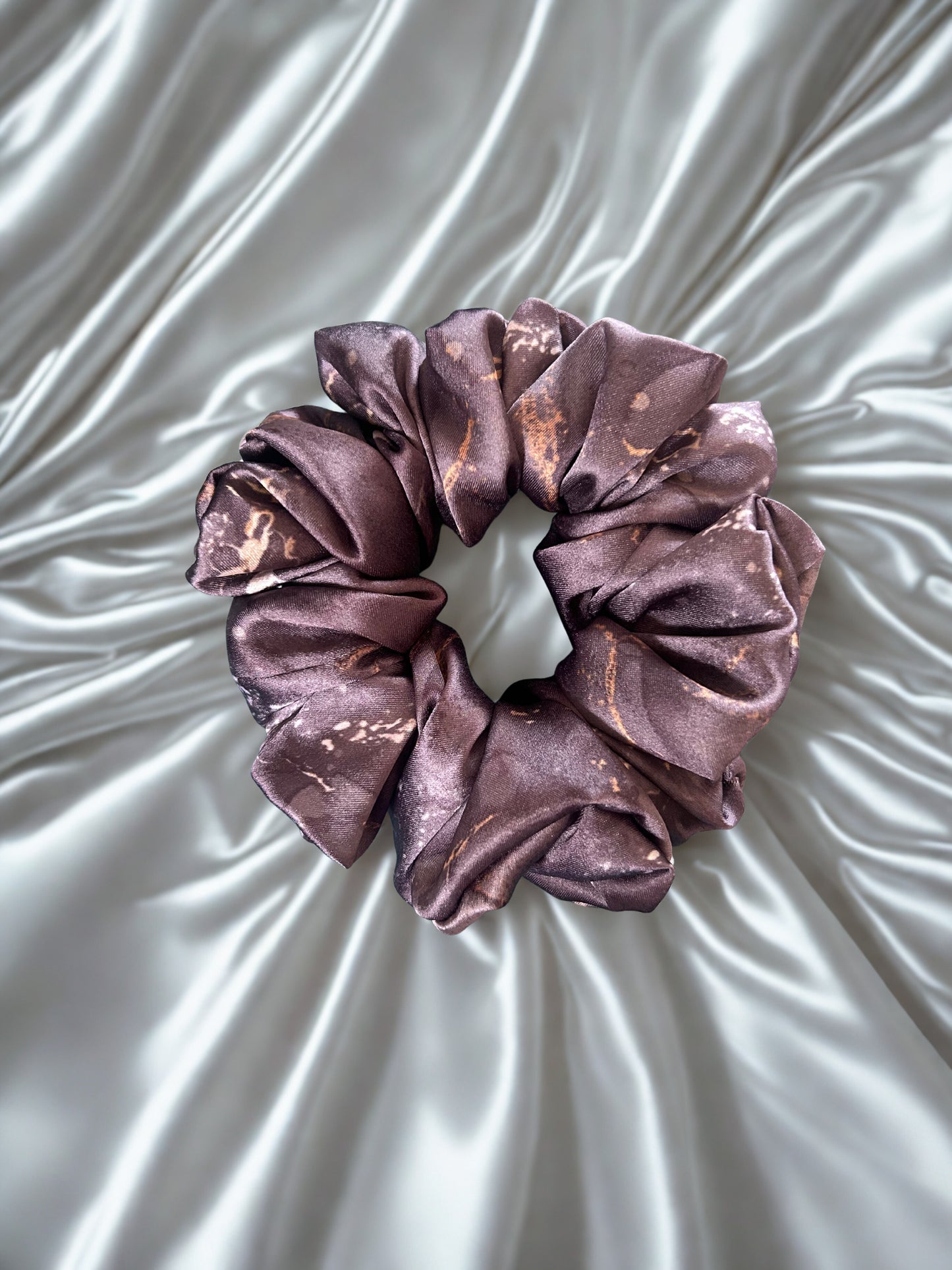 Black Marble - Satin Scrunchie