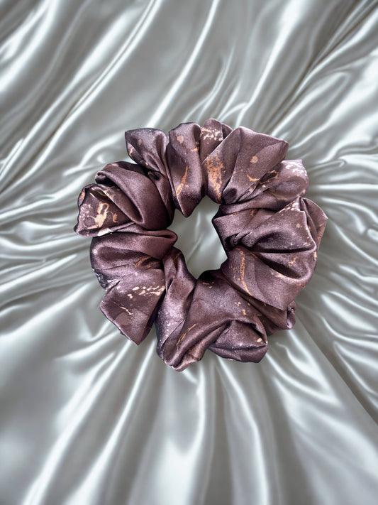 Black Marble - Satin Scrunchie